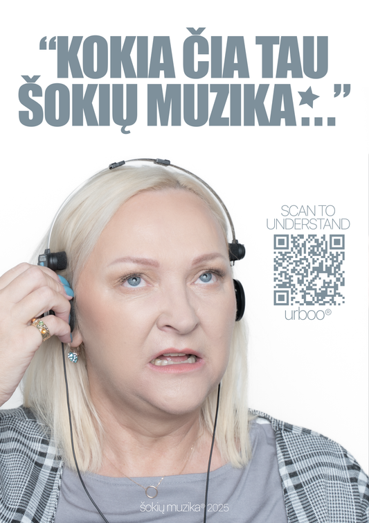 SIGNED ŠOKIŲ MUZIKA QR POSTER